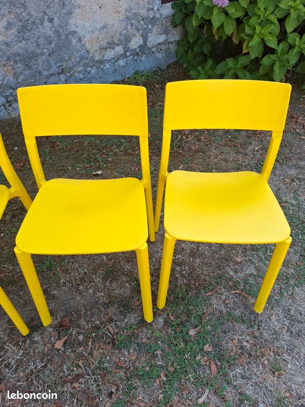 Lot de 5 chaises jaune IKEA (image 3)