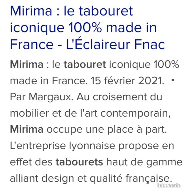 Tabouret de bar design MIRIMA (image 7)