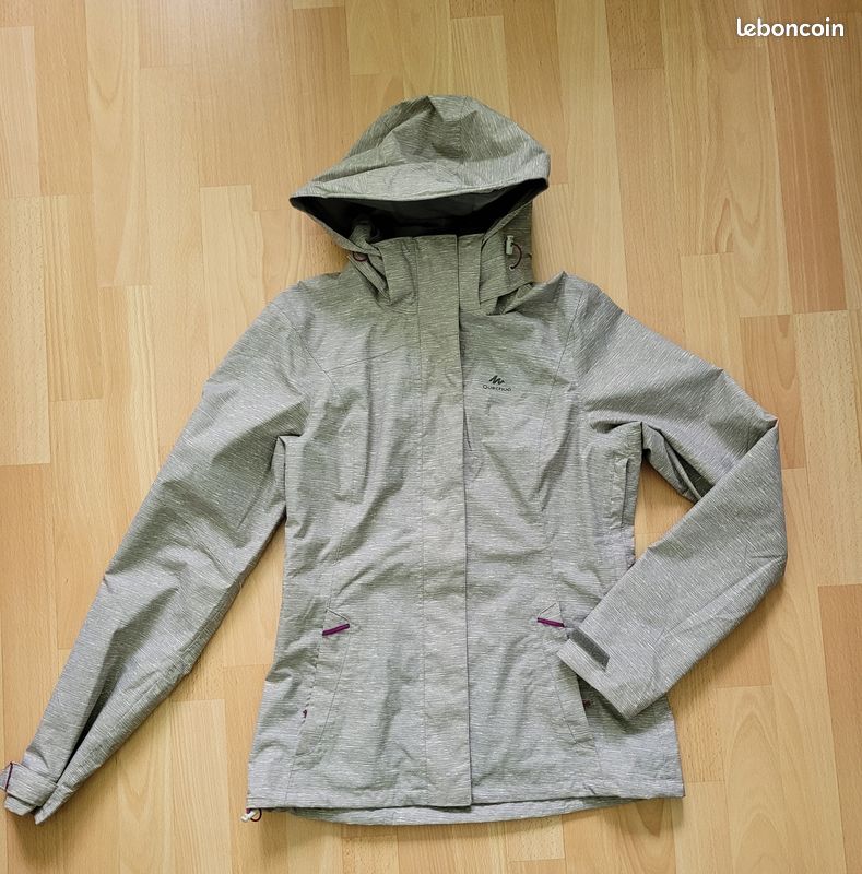 Veste coupe-vent grise femme taille XS Décathlon Quechua Vêtements