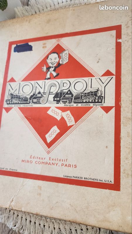 Monopoly Nostalgie En Bois – Réédition 1950 – Parker – Jeu De Société – Livraison Offerte