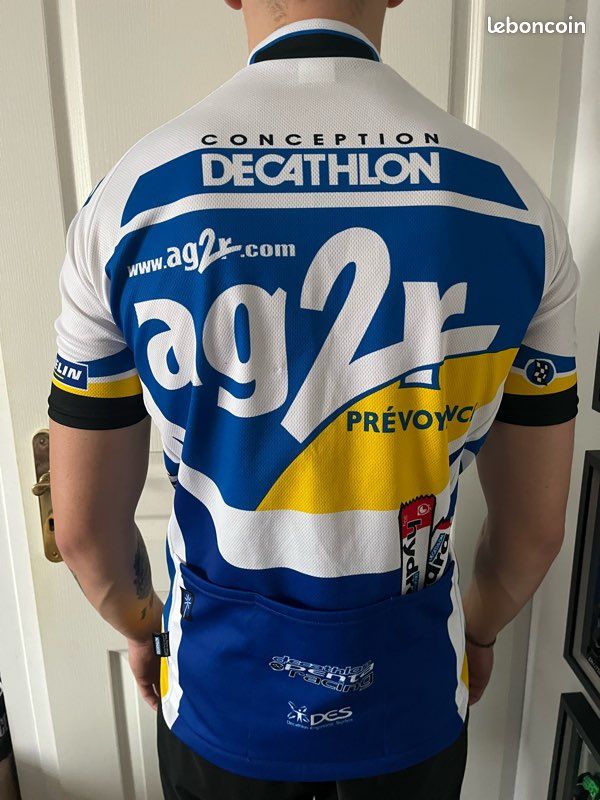 Maillot Cycliste De Marchi AG2R Prévoyance – Taille M – Bleu (occasion)