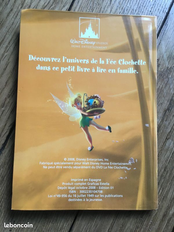 Livre La Fée Clochette Disney état correct (image 3)