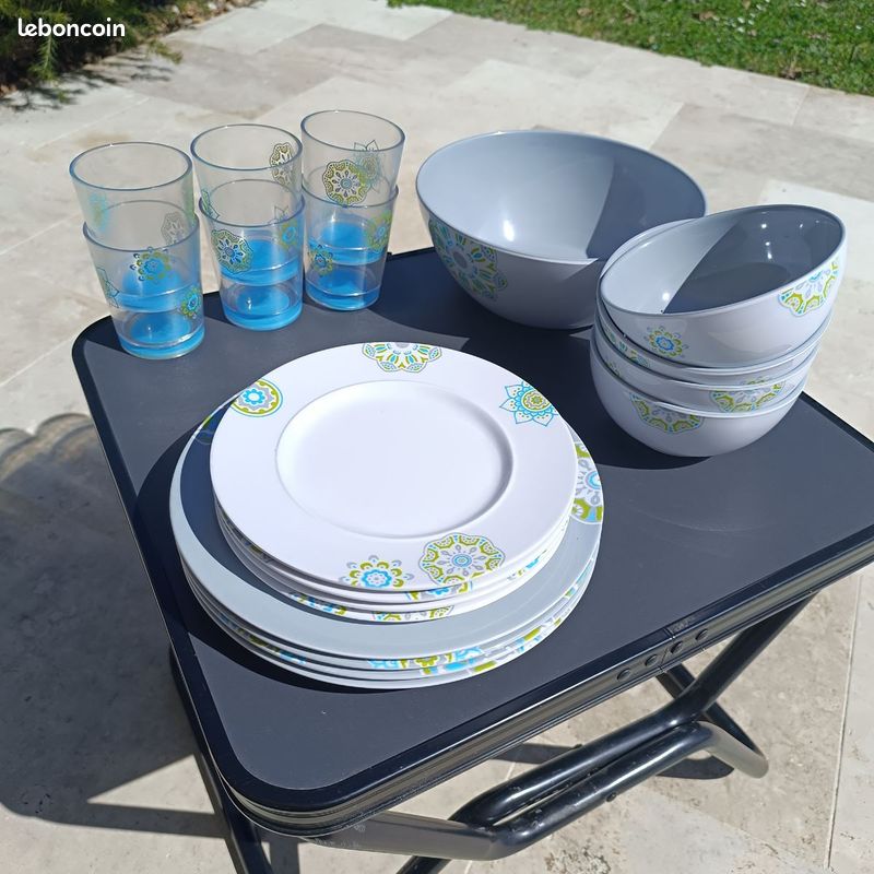 Set de Vaisselle de Camping en Acier Inoxydable Edc/Natural Player