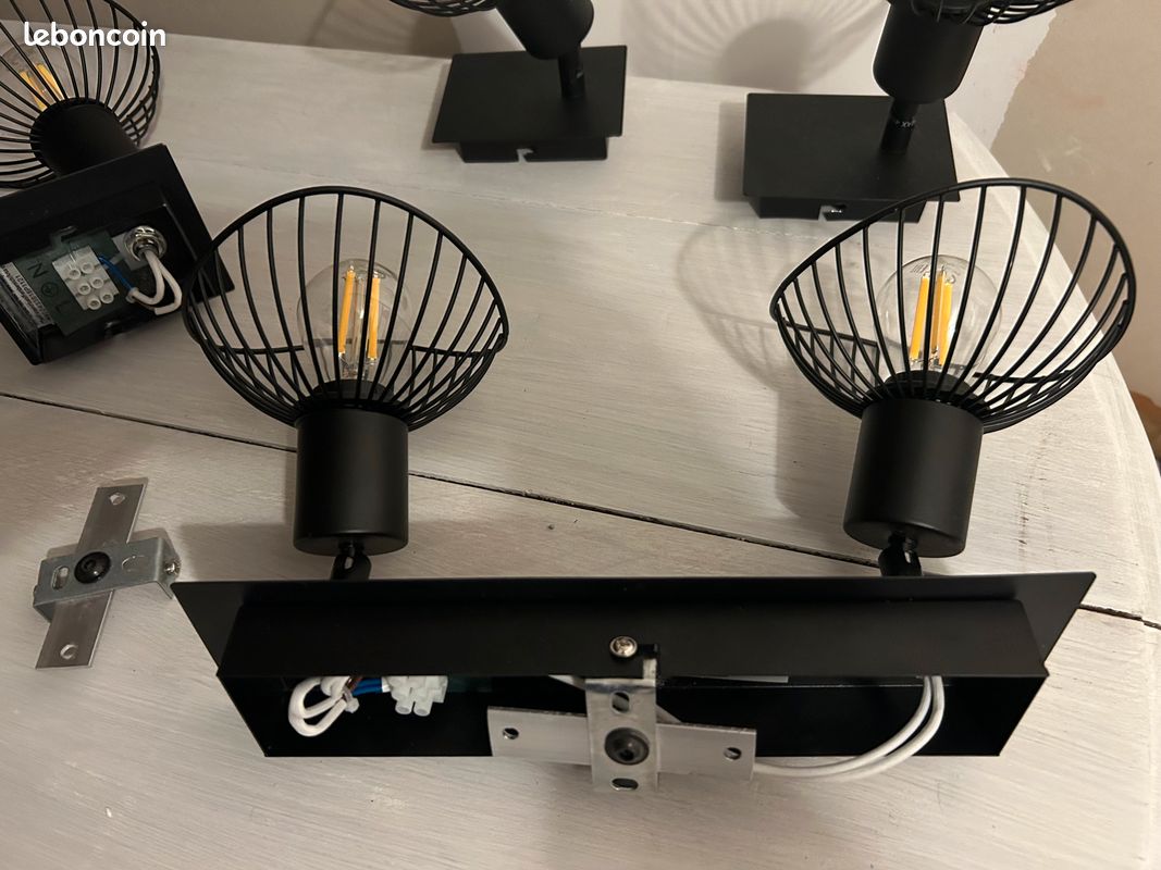 Spot art deco noir pivotant inclinable (image 2)