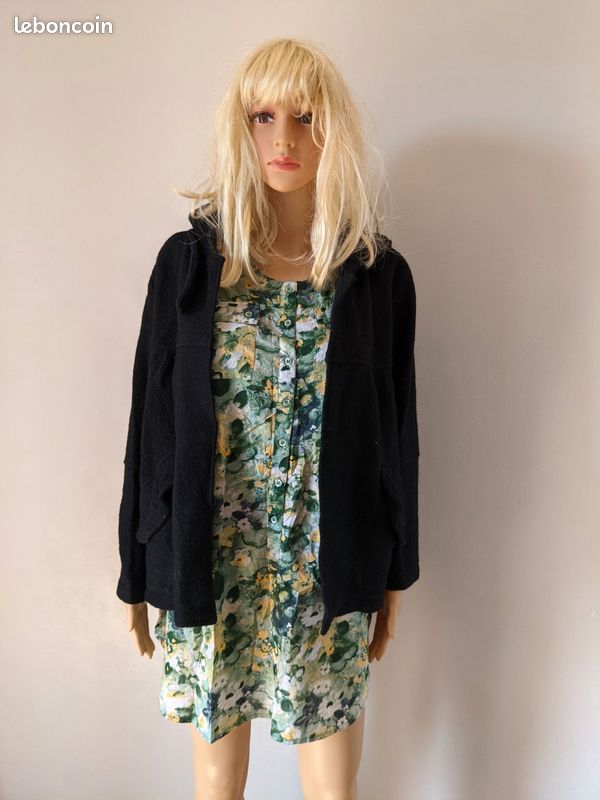 Veste en laine noire Zara (image 3)