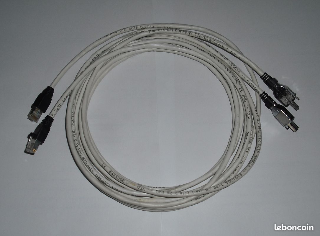 2 Cordons brassage SIEMON TERA 2 paires vers RJ45 (image 1)