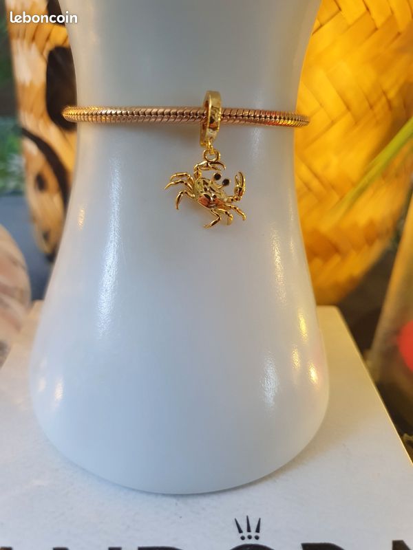 Charm crabe or (image 1)