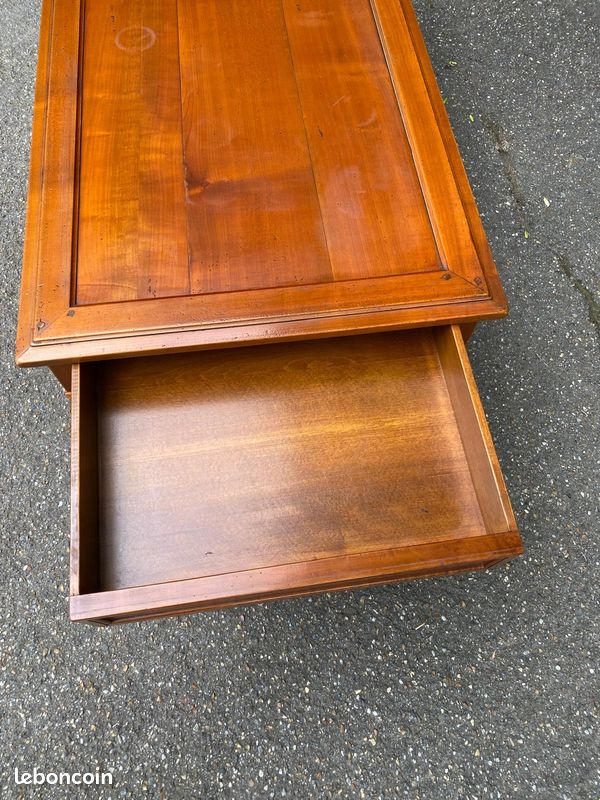 Table basse directoire en merisier massif des années 50 145x60cm (image 3)