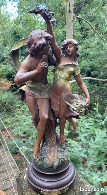 Bronze Moreau Premiers jours de Printemps (image 3)