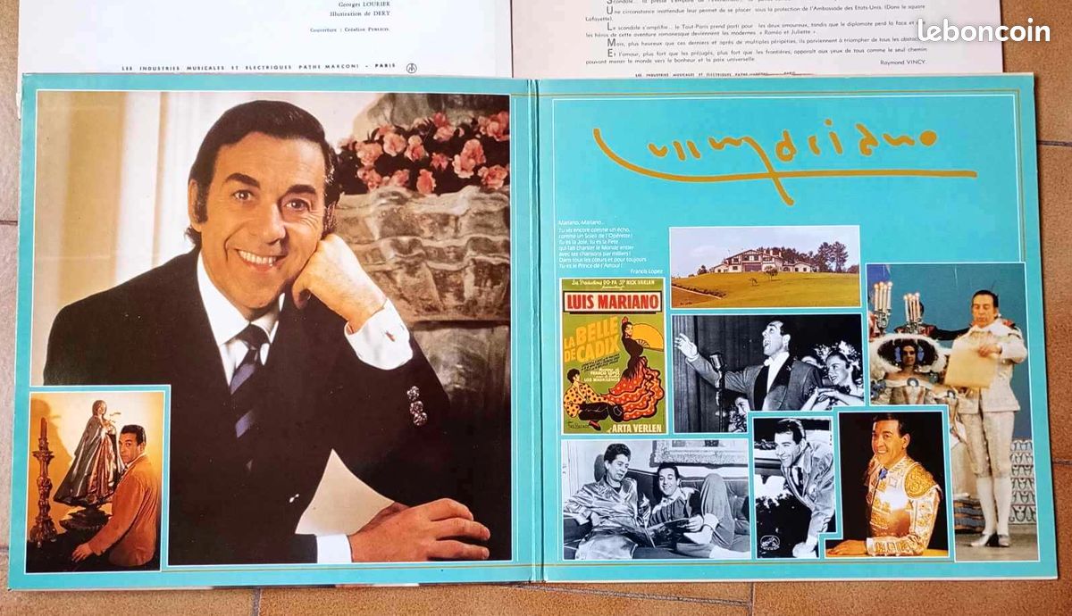 3 Disques vinyles 33 tours Luis Mariano (image 2)