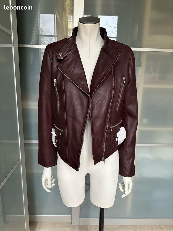 Perfecto cuir bordeaux each x other Vêtements