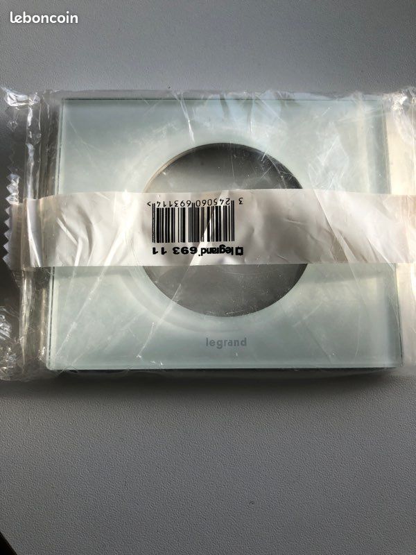plaque simple Legrand Céliane verre kaolin 069311 - Bricolage