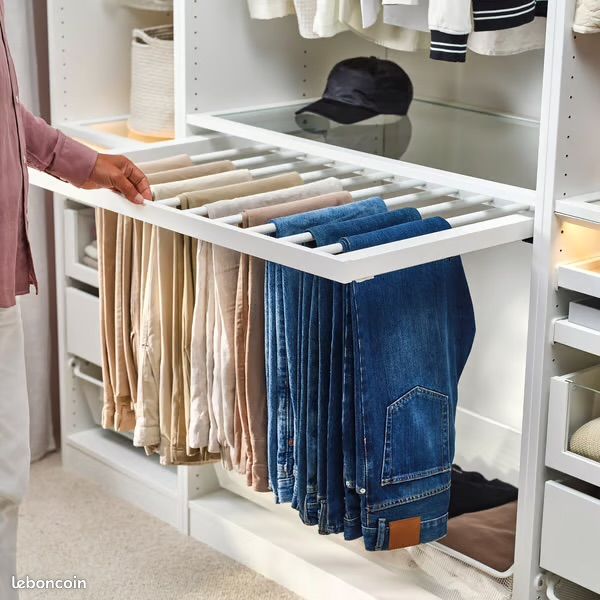 KOMPLEMENT IKEA Porte-pantalons coulissant blanc 704.465.40 (image 3)