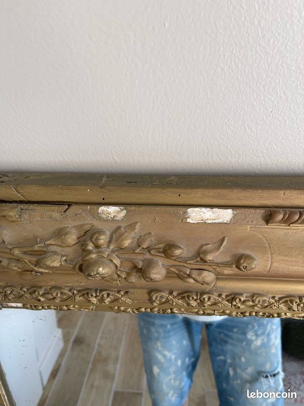 Grand miroir avec moulures dorées (image 4)