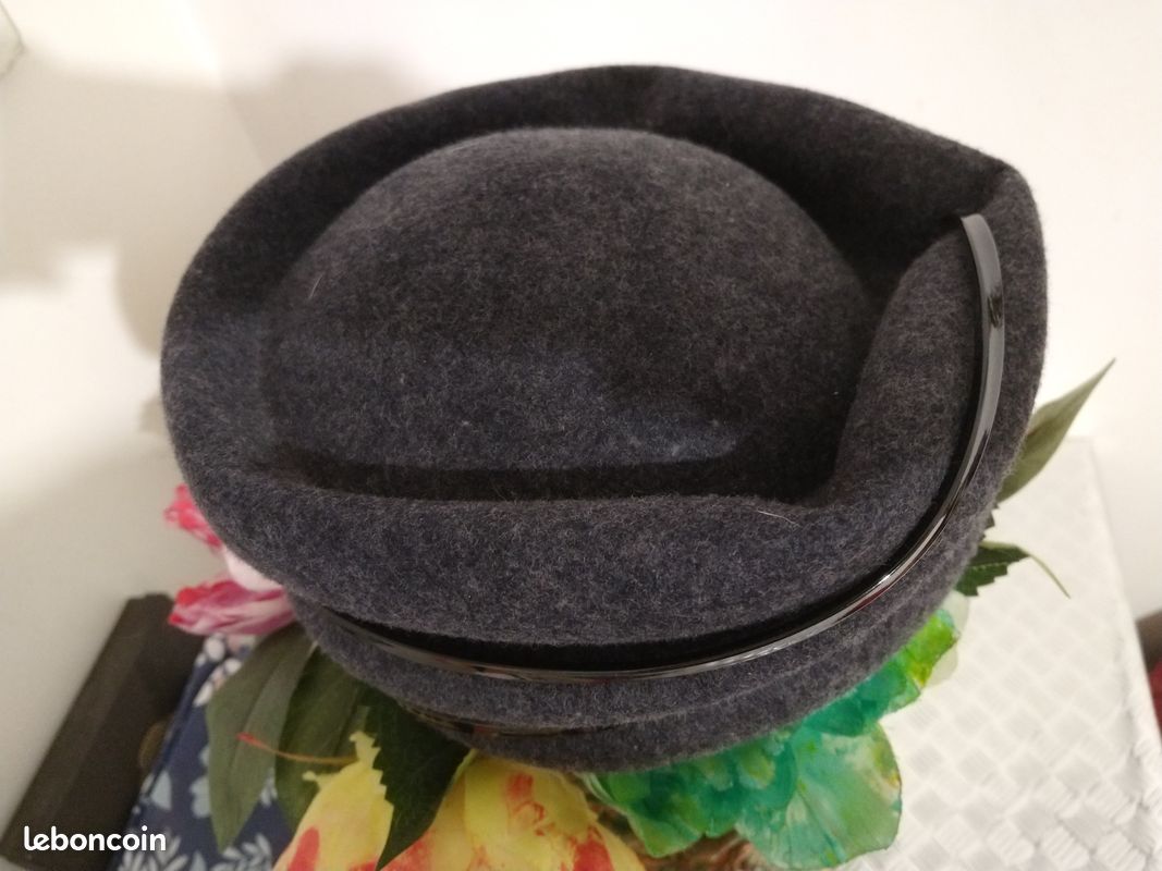 Chapeau toque tambourin feutre laine (image 3)