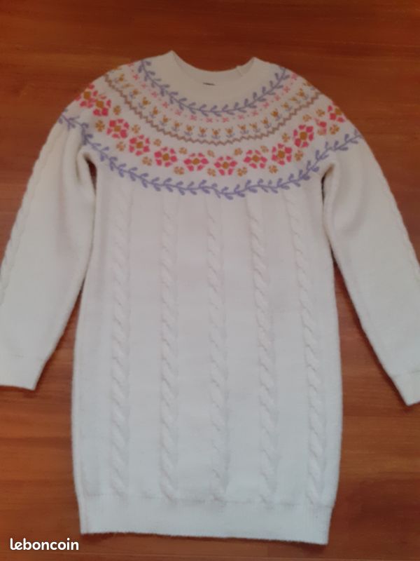 Robe laine Blanche 12 ans (image 1)