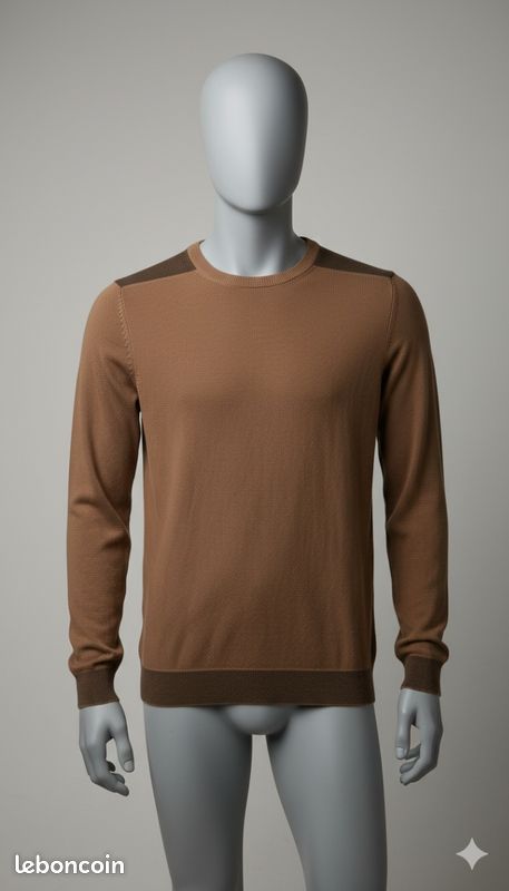 Pull laine beige homme Jules Taille M - Vêtements