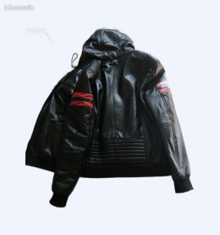 Manteau biker cuir Aviatrix taille M Équipement moto