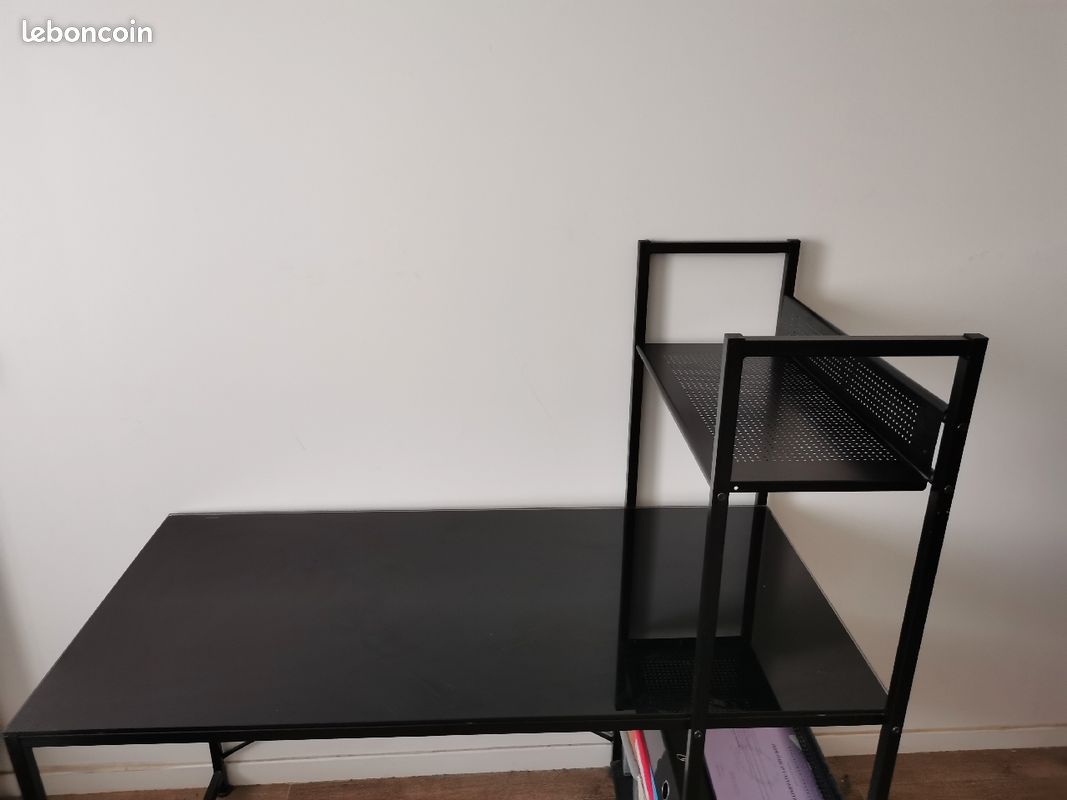 Bureau en verre noir (image 3)