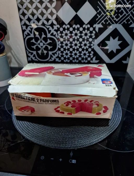Seb Sorbetière machine a glace et sorbets avec notice livre recette vintage 70's