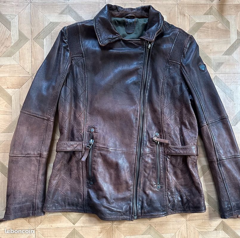 Veste cuir marron Gipsy femme Vêtements