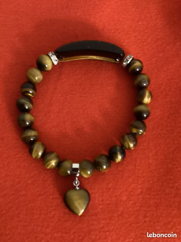 Bracelet en pierre naturelle œil du tigre (image 1)