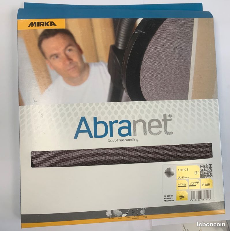 MIRKA Lot De 25 Disques Jaunes Soft 225 Mm P80 27 Trous