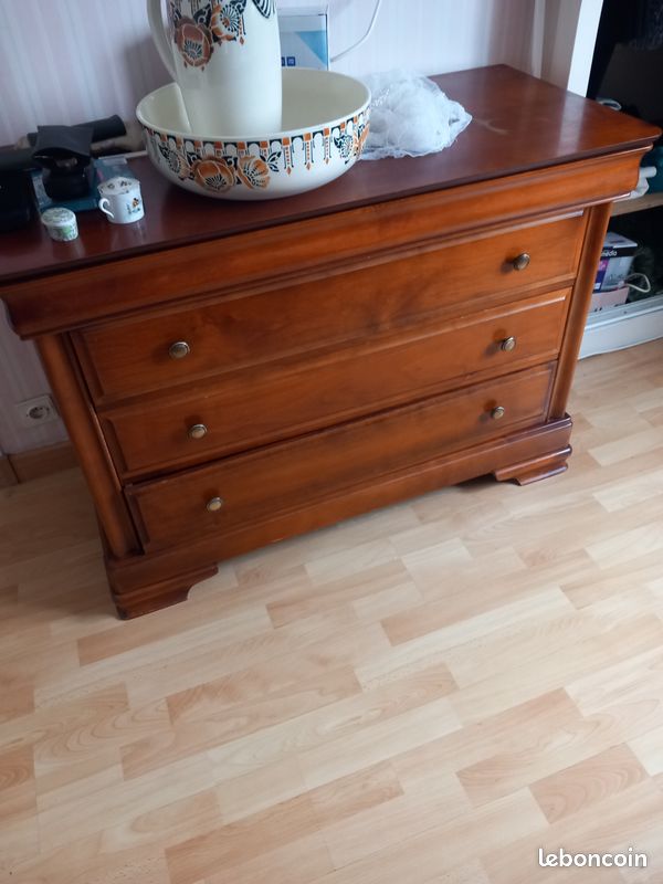 Chambre a coucher - Lit Armoire Commode 2 chevets (image 1)