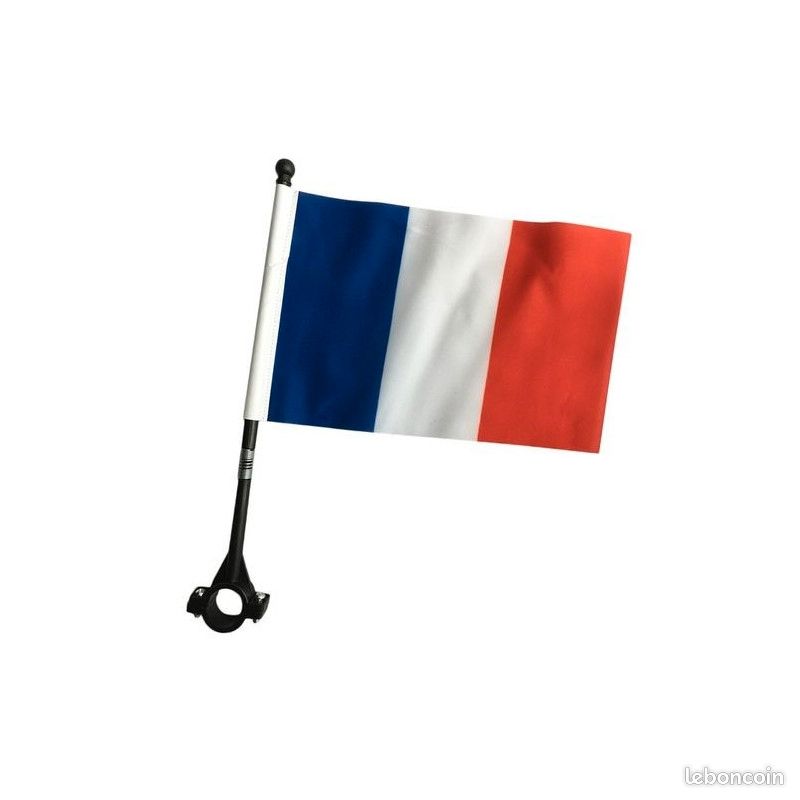 Drapeau Moto Freneci France - Fixation Latérale Porte-Bagage Arrière