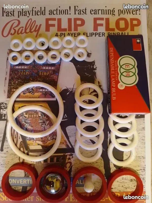 Kit Complet Flipper BALLY Freedom - Élastiques, Billes, Ampoules - Neuf Pour Réparation/entretien