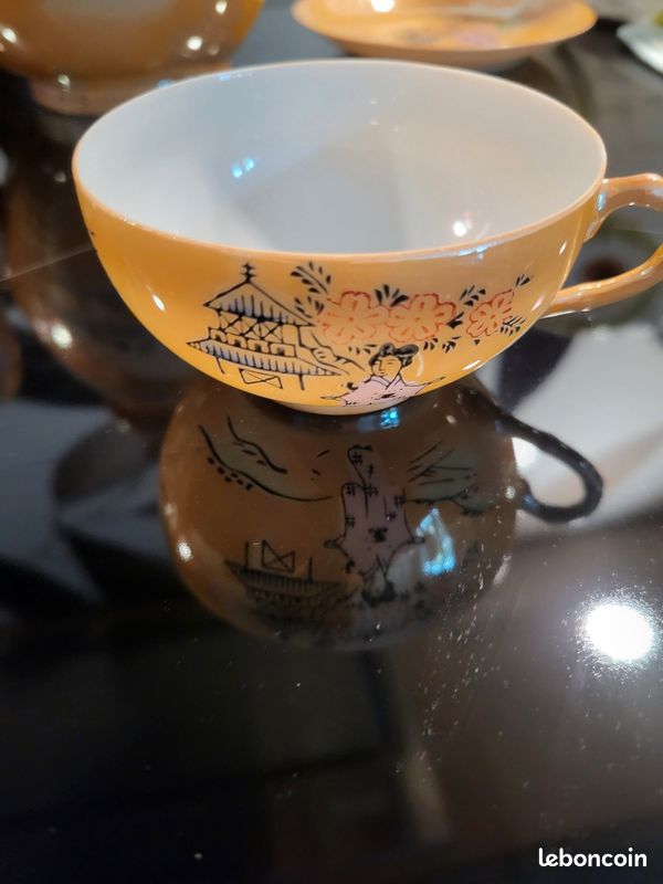 Magnifique grand service a thé Japonais vintage en porcelaine,Periode occupied Japon 1947-1952 (image 13)