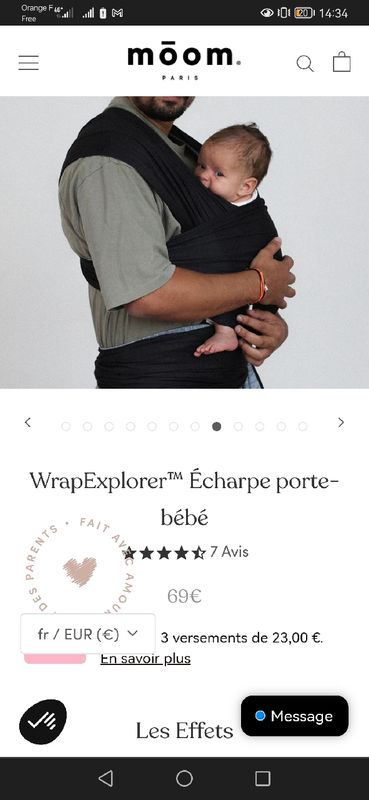WrapExplorer™ Écharpe porte-bébé – Mōom Paris