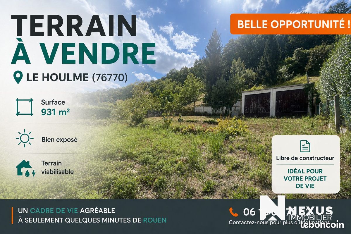 Terrain 931 m² · à Le Houlme · 931 m² · 85 000 €