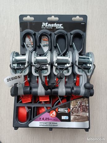 Attaches à cliquet Otherya - Lot de 4 - 4,5 m 795 kg de résistance à la Attaches à cliquet Otherya - Lot de 4 - 4,5 m 795 kg de résistance à la