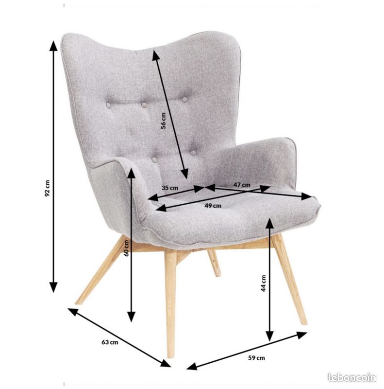 Fauteuil & repose pied kare design (image 4)