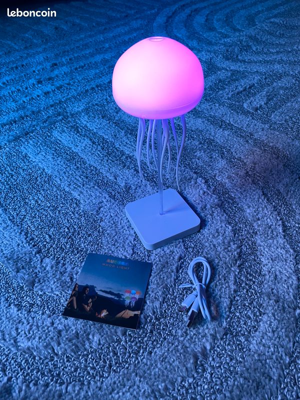 EJ.life Lampe Méduse LED USB 7 Couleurs étanches Pour Enfants Et