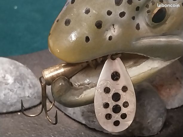 Ancien Leurre De Pêche Le Lion D'Or - Cuillère Pour Bar - Vintage France