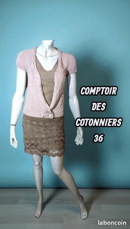 Robe Comptoir Des Cotonniers Dentelle Noire - Taille 36/38 - Neuve