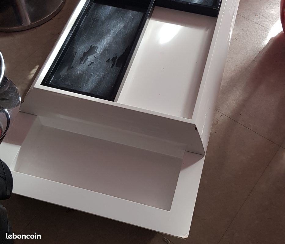 Table basse modulable noir et blanc (image 1)