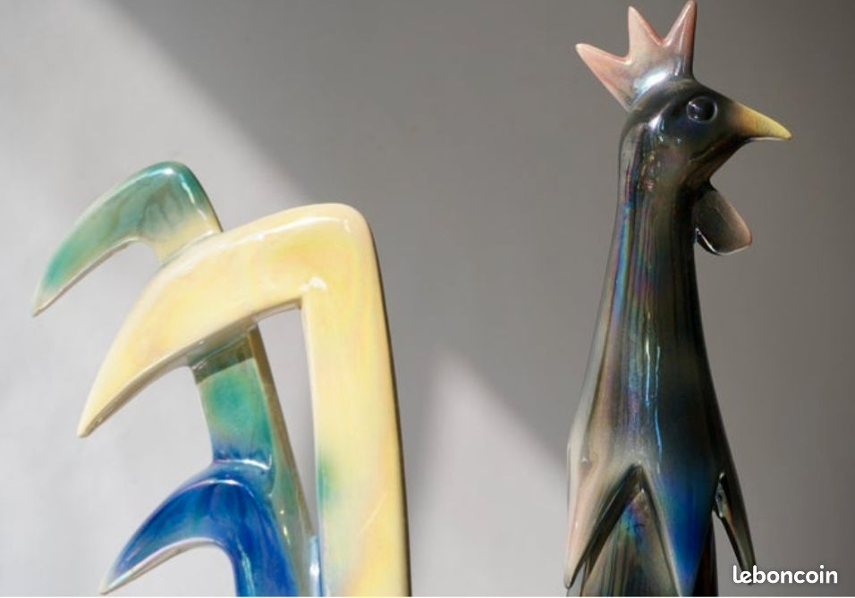 Sculpture coq ceramique jema roster (image 5)