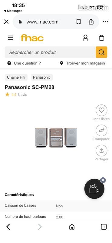 CHAINE HIFI Panasonic Stereo AM/FM 5CDS Changer + Cassette (image 10)