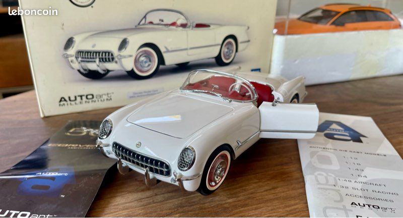 Solido 1/18 – Chevrolet Corvette 1953 Blanche – Occasion Avec Boîte