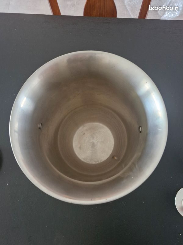 Seau à Champagne Guy Degrenne Vintage - Inox Argenté Avec Poignée - Déco Table