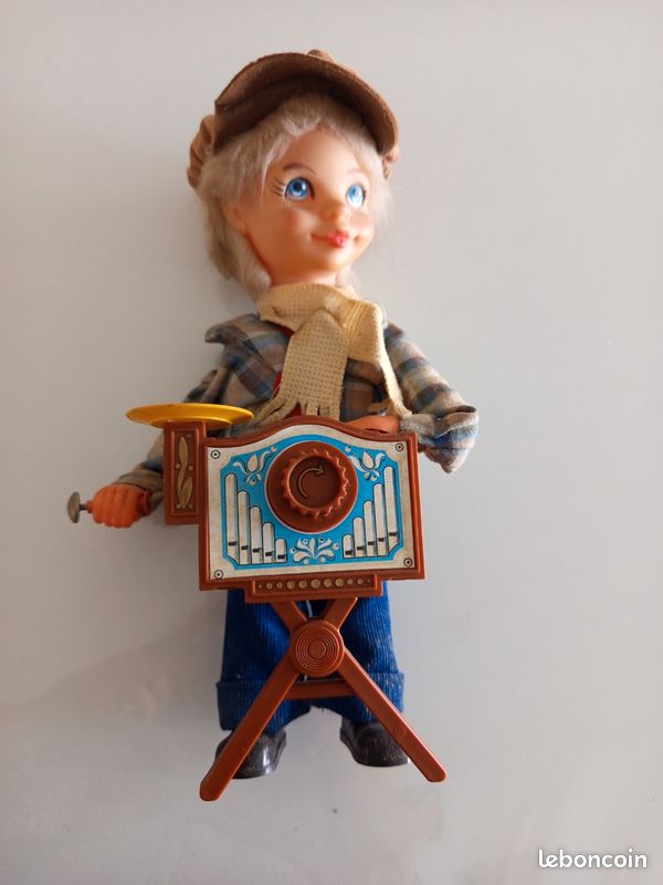 JOUET MECANIQUE ANCIEN AUTOMATE SFA FRANCE Colombine et Pierrot sur