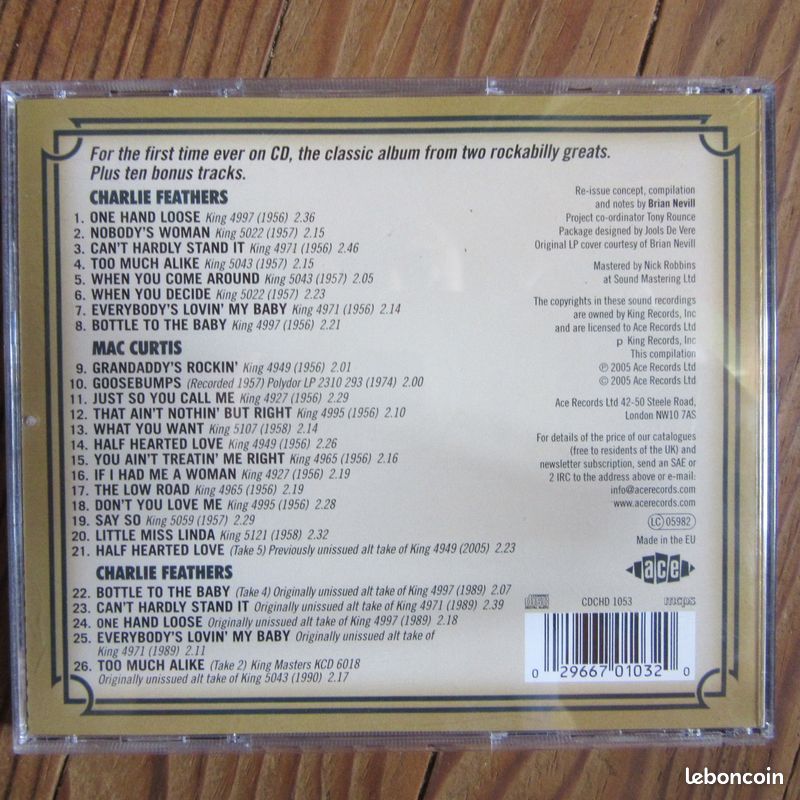 Charlie Feathers / Mac Curtis – Rockabilly Kings - Rockabillycd - (image 2)