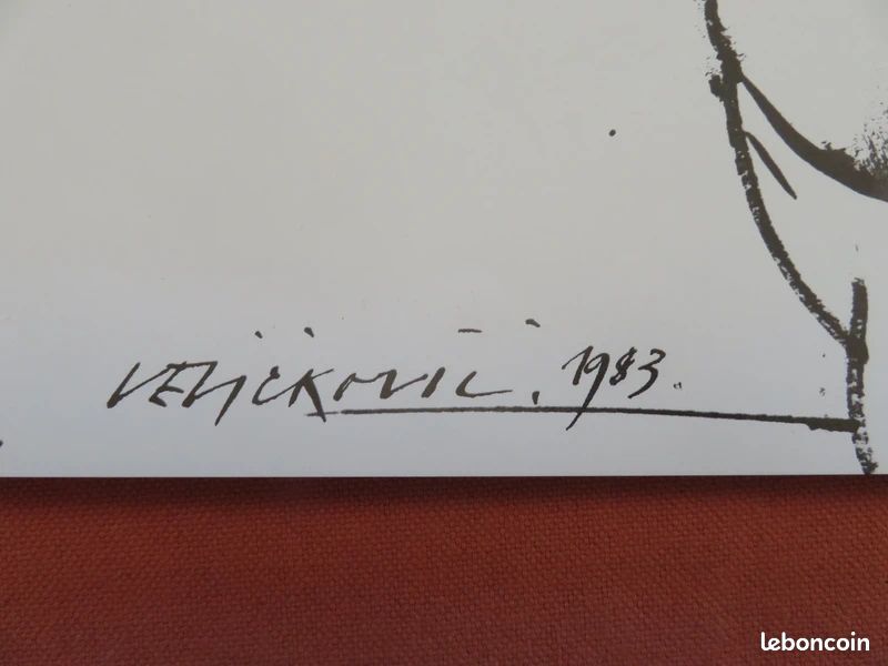 Sérigraphie signée Vladimir Veličković – édition limitée 18/50 - Collection