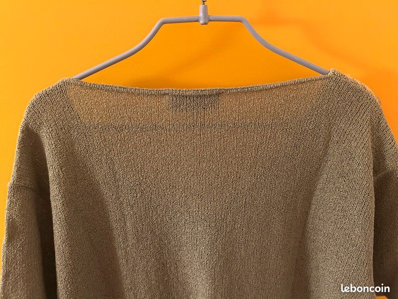 Pull manches courtes vert kaki (image 12)