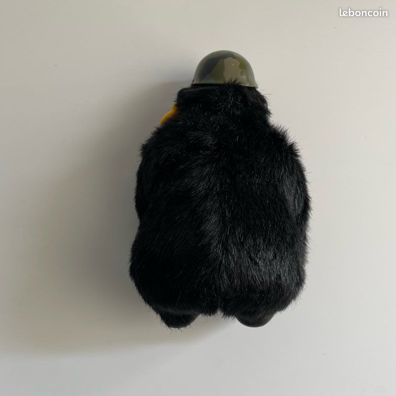 Ancienne Peluche Singe Magical Murphy noir bonnet vert 1987