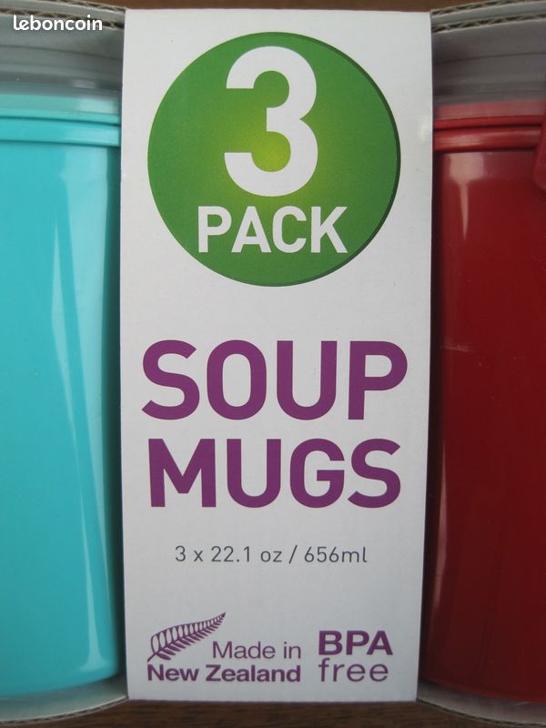 Lot de 3 mugs micro-ondes Sistema NEUVES (image 3)