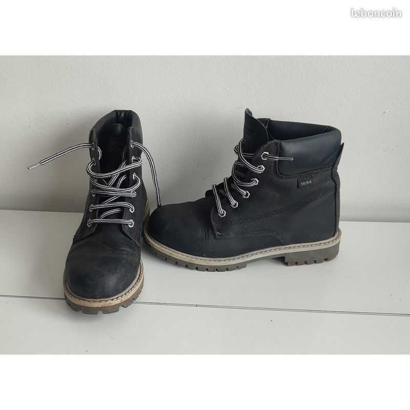 Combat Boots Bata Bottines PROMO Boots Bottines Noires Pointure